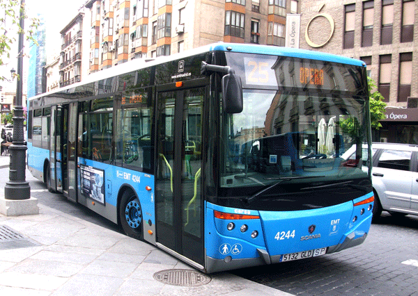 EMT bus in Madrid, Spain