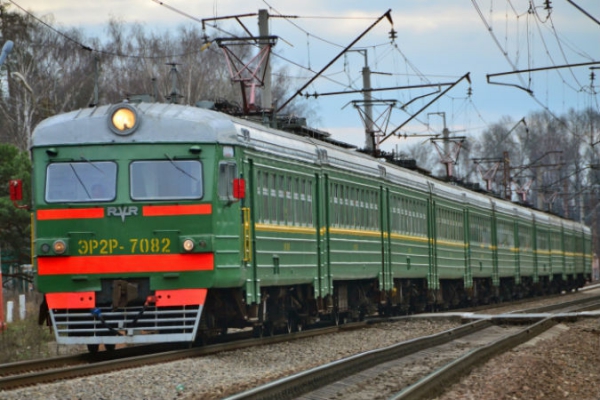 Electric train in moscow