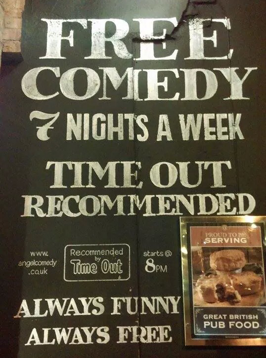 free comedy show at the Angel Comedy Club